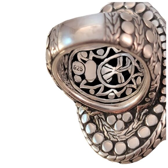 John Hardy Large Sterling Dot Oval Ring - Sz. 6.5 - Picture 7 of 11